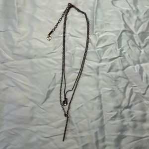 Sabika Familiar Double Drop Bar Necklace